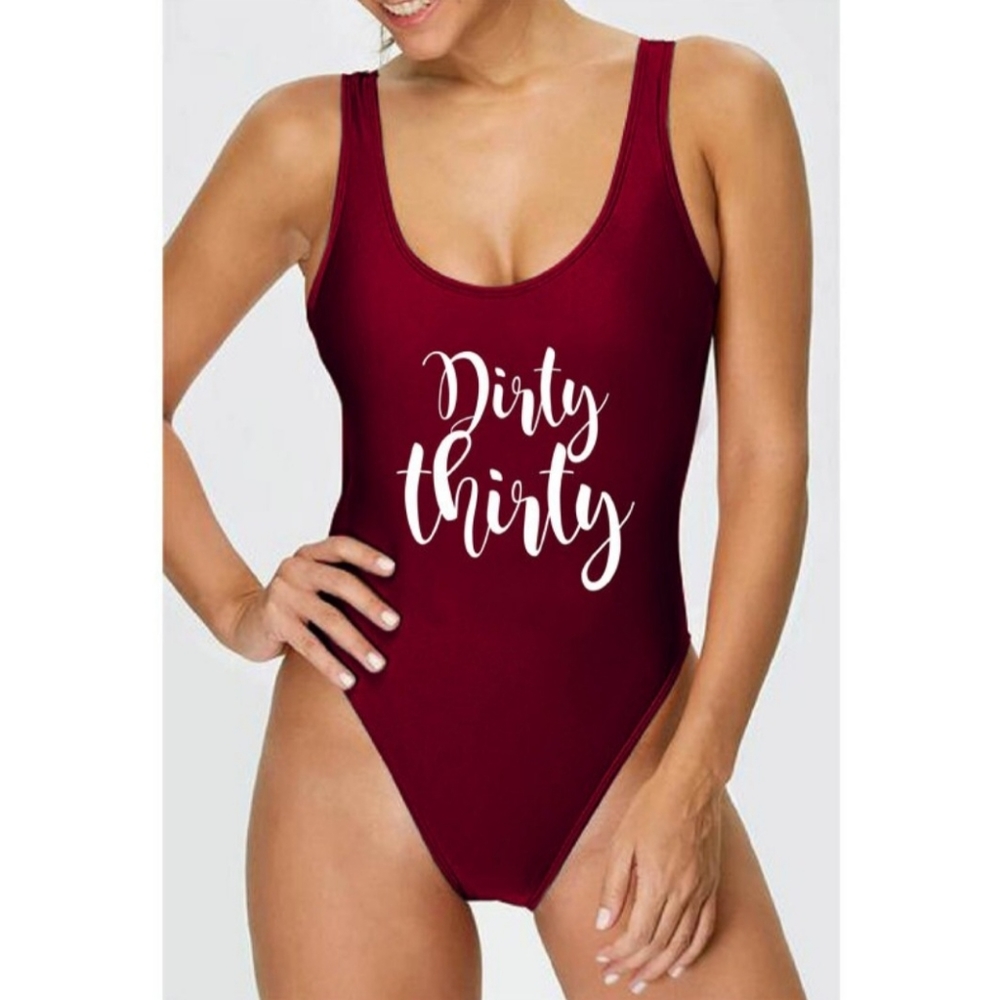 Dirty Thirty XS One Piece Swimsuit